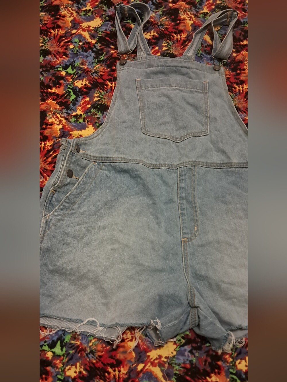 Universal Thread Denim Overall Shorts - Picture 3 of 5